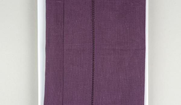 Eggplant Hemstitch Linen Dinner Napkin
